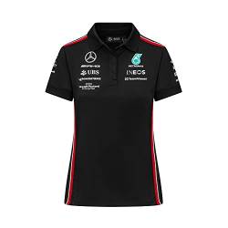 MERCEDES AMG PETRONAS Formula One Team - Team-Poloshirt für Damen 2023 - Schwarz - Größe: XS von MERCEDES AMG PETRONAS