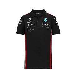 MERCEDES AMG PETRONAS Formula One Team - Team-Poloshirt für Kinder 2023 - Schwarz - Größe: 11/12 Jahre (152) von MERCEDES AMG PETRONAS