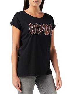 MERCHCODE Damen Ladies AC/DC Voltage Tee M Black von MERCHCODE