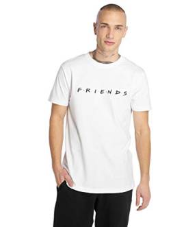 MERCHCODE Herren Friends Logo EMB T-Shirt White, M von MERCHCODE