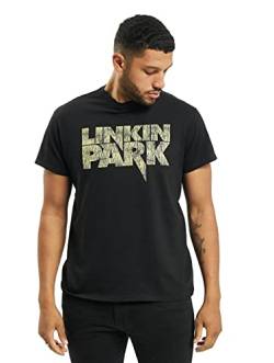 MERCHCODE Herren Linkin Park Distressed Logo Tee XS Black von MERCHCODE