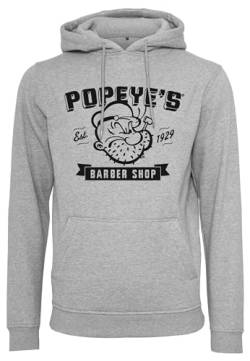 MERCHCODE Herren Popeye Barber Shop Hoody XL Grey von MERCHCODE