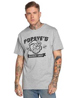 MERCHCODE Herren Popeye Barber Shop Tee 4XL heathergrey von MERCHCODE