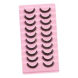 Generic 10 Paar Russian Strip Lashes Curly Eye Lashes Handmade, B von MERIGLARE