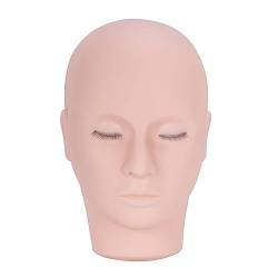 Generic Wimpern-Mannequin-Kopf, Gummi-Übungskopf, Kosmetik-Puppen-Gesichtskopf für den Heimgebrauch von MERIGLARE