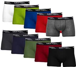 MERISH Boxershorts Herren 10er Pack / 15er Pack S-5XL Unterwäsche Unterhosen Männer Men Retroshorts 415 (410d 10er Set Mehrfarbig, s) von MERISH