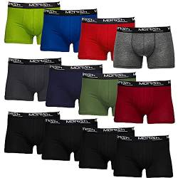 MERISH Boxershorts Herren 12er Pack S-5XL Unterwäsche Unterhosen Männer Men Retroshorts 213 + 218 (3XL, 218c 12er Set Mehrfarbig) von MERISH