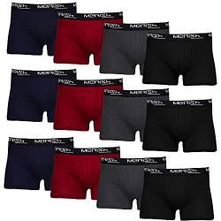 MERISH Boxershorts Herren 12er Pack S-5XL Unterwäsche Unterhosen Männer Men Retroshorts 213 + 218 (4XL, 213b 12er Set Mehrfarbig) von MERISH