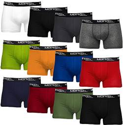 MERISH Boxershorts Herren 12er Pack S-5XL Unterwäsche Unterhosen Männer Men Retroshorts 213 + 218 (XL, 213c 12er Set Mehrfarbig) von MERISH