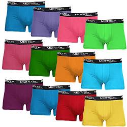 MERISH Boxershorts Herren 12er Pack S-5XL Unterwäsche Unterhosen Männer Men Retroshorts 213 + 218 (XL, 213d 12er Set Mehrfarbig) von MERISH