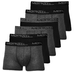 MERISH Boxershorts Herren 8er/12er Pack S-5XL Unterwäsche Unterhosen Männer Men Retroshorts New (3XL, 206e 6er Set Anthrazit-Schwarz) von MERISH