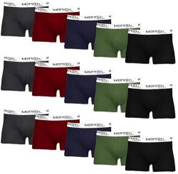 MERISH Boxershorts Herren 8er/12er Pack S-5XL Unterwäsche Unterhosen Männer Men Retroshorts New (4XL, 415c 15er Set Mehrfarbig) von MERISH