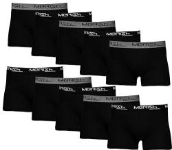 MERISH Boxershorts Herren 8er/12er Pack S-5XL Unterwäsche Unterhosen Männer Men Retroshorts New (M, 410i 10er Set Schwarz) von MERISH