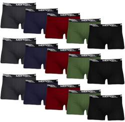 MERISH Boxershorts Herren 8er/12er Pack S-5XL Unterwäsche Unterhosen Männer Men Retroshorts New (S, 415d 15er Set Mehrfarbig) von MERISH