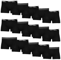 MERISH Boxershorts Herren 8er/12er Pack S-5XL Unterwäsche Unterhosen Männer Men Retroshorts New (S, 415g 15er Set Schwarz) von MERISH