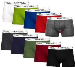 MERISH Boxershorts Herren 8er/12er Pack S-5XL Unterwäsche Unterhosen Männer Men Retroshorts New (XXL, 410f 10er Set Mehrfarbig) von MERISH