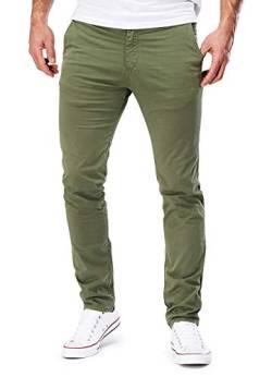 MERISH Chino Herren Slim fit Chinohose Stretch Designer Hose Neu 401 (32-30, 401-1 Oliv) von MERISH