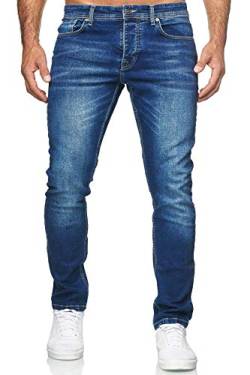 MERISH Jeans Herren Destroyed Hose Jeanshose Männer Slim Fit Stretch Denim 2081-1001 (30-30, 504-1 Blau) von MERISH