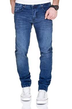 MERISH Jeans Herren Destroyed Hose Used-Look Jeanshose Männer Denim 2081-1001 (30-32, 1001 Blau) von MERISH