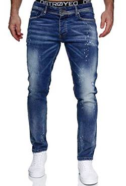 MERISH Jeans Herren Slim Fit Jeanshose Stretch Denim Designer Hose 1507(32W / 32L, 1507-4 Denim) von MERISH