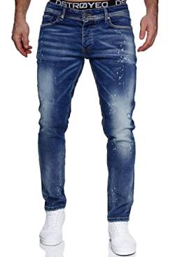 MERISH Jeans Herren Slim Fit Jeanshose Stretch Denim Designer Hose 1507(33W / 30L, 1507-4 Denim) von MERISH