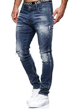 MERISH Jeans Herren Slim Fit Jeanshose Stretch Denim Designer Hose 1507(42W / 32L, 1507 Blau) von MERISH