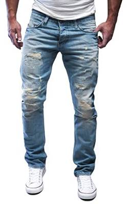 MERISH Jeans Herren Slim Fit Jeanshose Stretch Denim Designer Hose 1507(42W / 34L, 502-5 Hellblau) von MERISH