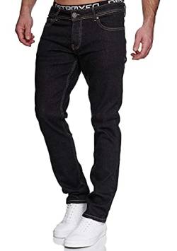 MERISH Jeans Herren Slim Fit Jeanshose Stretch Denim Hose Designer 1512 (38-32, 1512-01 Schwarz) von MERISH