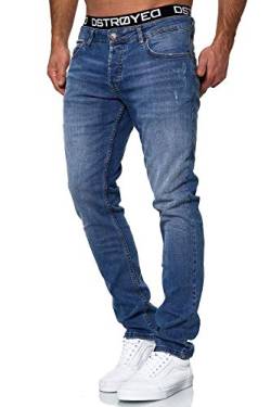 MERISH Jeans Herren Slim Fit Jeanshose Stretch Designer Hose Denim 1501 (32-34, 503-2 Blau) von MERISH