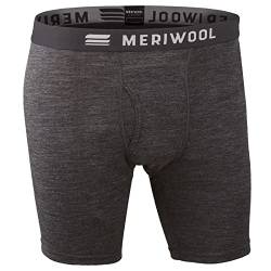 MERIWOOL Herren-Boxershorts, Merinowolle, Unterwäsche für Herren - - Large von MERIWOOL