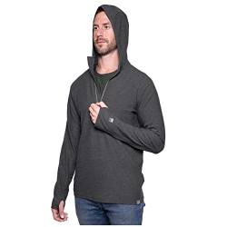 MERIWOOL Herren Funktionsunterwäsche Hoodie Leichte Merinowolle Langarm Thermojacke - grau - X-Groß von MERIWOOL