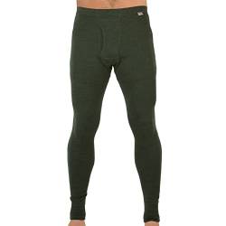 MERIWOOL Herren-Thermohose aus 100 % Merinowolle, Grün (Army Green), Groß von MERIWOOL