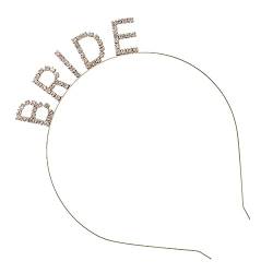 MERRYHAPY 1stk Buchstabe Stirnband Strass-braut-stirnband Haarschmuck Für Kinder Haarbänder Für Damenhaar Haarband Metall Kopfbedeckung Europäisch Und Amerikanisch Brautjungfer von MERRYHAPY
