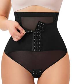 MERYOSZ Bauchkontrolle, Tanga, Shapewear für Damen, hohe Taille, Po, Lifting, Höschen, Bodyshaper, Tanga, Unterwäsche, Miedergürtel, Schwarz, S von MERYOSZ