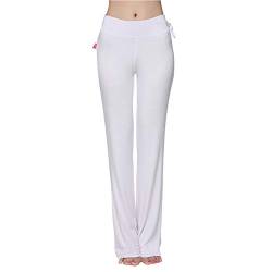 MeshiKAIER Super weiche Yogahose für Damen, Mädchen, Schlankheitshose, Sporthose, elastisch und dehnbar Gr. XX-Large, weiß von MESHIKAIER