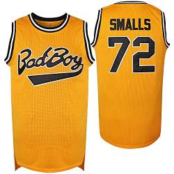 Vinking Sticked BadBoy #72 Biggie Smalls Movie Notorious Big 90s Hip Hop Kleidung für Party Herren Basketball Trikot - Gelb - Groß von MESOSPERO
