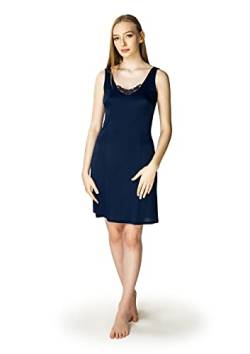 MEWA Unterkleid Damen. Negligee Damen mit Viskosa Seide. Sexy Unterrock für Frauen. Vielen Farben und Größen. (Navy blau, 44) von MEWA