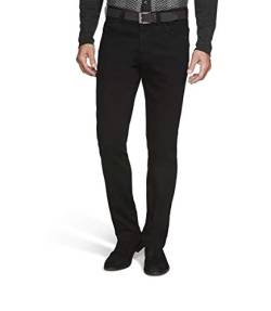 MEYER Herren Hosen Dublin 9-4541 - Moderne Stretch Denim, schmale Chino mit Gürtel, Black-black, 29 von MEYER