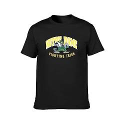 Notre Dame Fighting Irish T-Shirt Black Graphic Unisex Tee Shirt 3XL von MEgLob