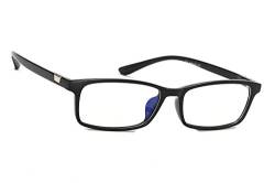 Damen Herren Blaulichtfilter Brille Blendschutz, Anti, Kratzfestes Objektiv Computer TV Anti Glare Glasses MFAZ Morefaz Ltd (Black T8001) von MFAZ Morefaz Ltd