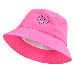 MFAZ Morefaz Ltd Bucket Hut Jungen Mädchen Mütze Kappe Kinder UV UPF 50+ Sonnenschutz (Pink) von MFAZ Morefaz Ltd