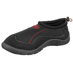 MFH Badeschuhe Neopren mit Kordelzug Strandschuh Badeschuh Schwimmschuh Surfschuhe Schwarz Größe 37-46 (37) von MFH