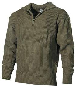 MFH Isländer Pullover, Troyer mit Reißverschluss, Oliv, X-Large von MFH