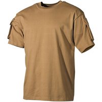 MFH T-Shirt MFH US T-Shirt, halbarm, mit Ärmeltaschen, coyote tan von MFH