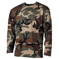 MFH US Shirt, Langarm, schwarz, 170 g/m² (as3, Alpha, 3X_l, Regular, Regular, Woodland) von MFH