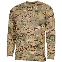 MFH US Shirt, Langarm, schwarz, 170 g/m² (as3, Alpha, l, Regular, Regular, Operation-camo) von MFH