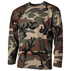 MFH US Shirt, Langarm, schwarz, 170 g/m² (as3, Alpha, m, Regular, Regular, Woodland) von MFH