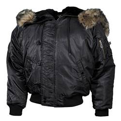 Polarjacke N2B, schwarz, dick gefüttert, Größe XL von MFH