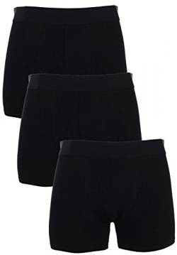 MG-1 3 Boxershorts Pants Boxer Trunk schwarz grau anthrazit Farbwahl, Grösse:XL - 7-54, Farbe:schwarz von MG-1