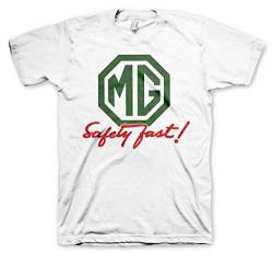 MG Offizielles Lizenzprodukt Safely Fast Herren T-Shirt (Weiß), L von MG